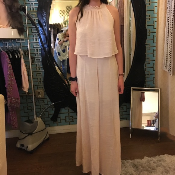charme u Dresses & Skirts - peach two piece top and skirt